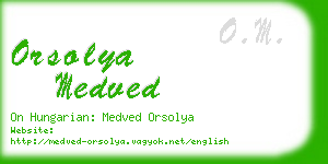 orsolya medved business card